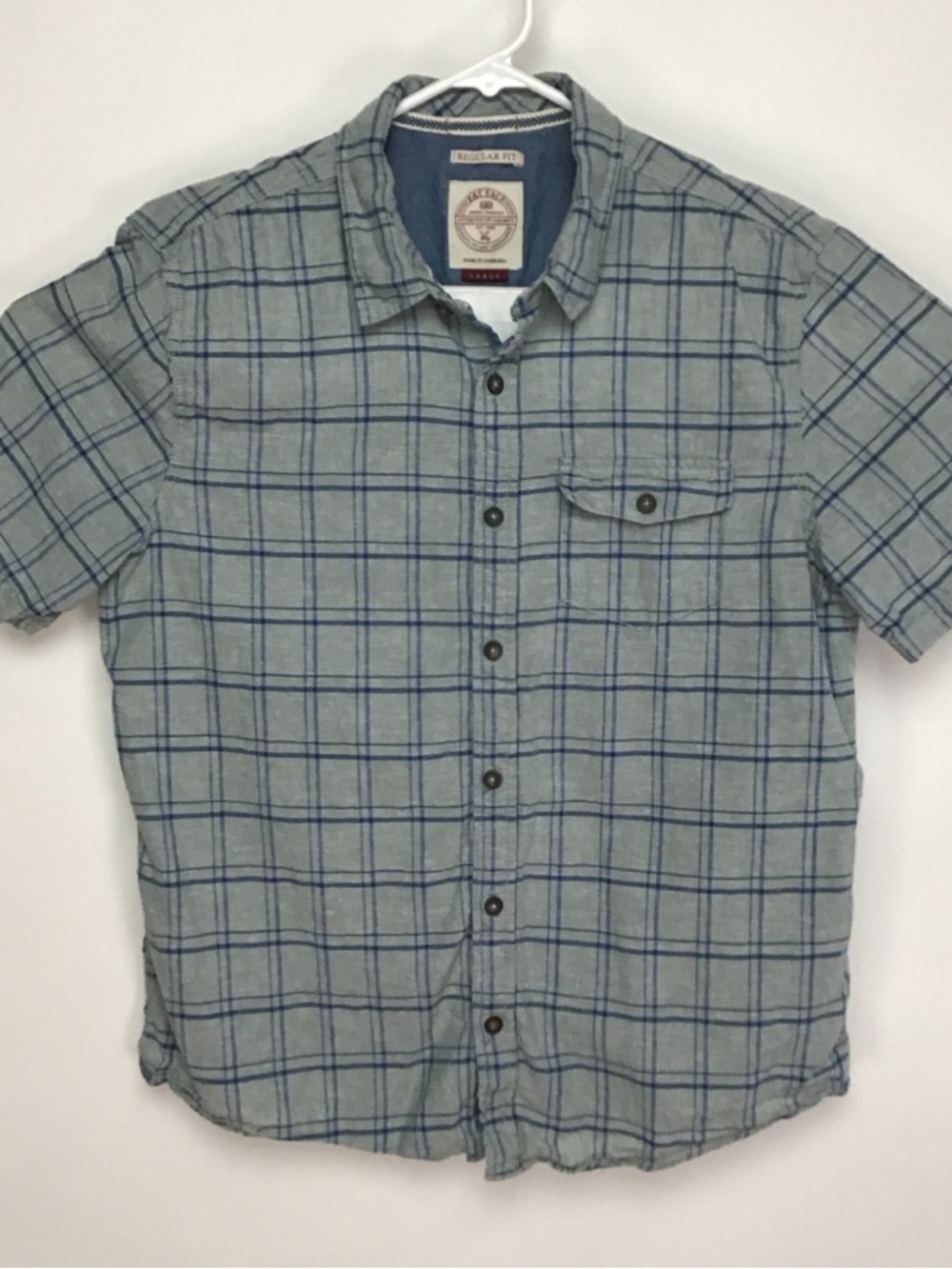 Fat Face men’s short sleeve button up linen cotton casual shirt large